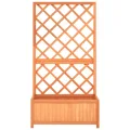 Garten-Spalier mit Blumenkasten Pflanzgefäß für Draußen Gartenbeet Kräuterbeet Frühbeet für Garten Pflanztopf Blumenbeet Pflanzenbeet Braun 70x30x135 cm Massives Tannenholz - Thumbnail 2