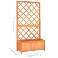 Garten-Spalier mit Blumenkasten Pflanzgefäß für Draußen Gartenbeet Kräuterbeet Frühbeet für Garten Pflanztopf Blumenbeet Pflanzenbeet Braun 70x30x135 cm Massives Tannenholz - Thumbnail 7