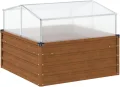 vidaXL Hochbeet mit Gewächshausaufsatz Cortenstahl, Pflanzkübel, Pflanzgefäß, Pflanzkasten, Blumenkübel, Blumenkasten, Outdoor Pflanzkübel - Thumbnail 2
