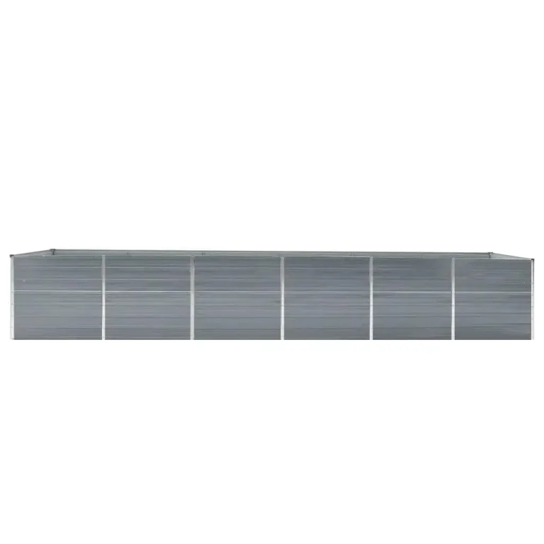 Myheimly Garten-Hochbeet Verzinkter Stahl Gartenbeet Pflanzbeet Frühbeet 480x80x77 cm Grau – Bild 3