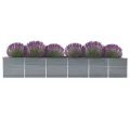 Myheimly Garten-Hochbeet Verzinkter Stahl Gartenbeet Pflanzbeet Frühbeet 480x80x77 cm Grau - Thumbnail 2