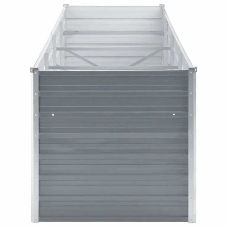 Myheimly Garten-Hochbeet Verzinkter Stahl Gartenbeet Pflanzbeet Frühbeet 320x80x77 cm Grau – Bild 4