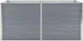 Hochbeet 160 x 80 x 77 cm Verzinkter Stahl Gartenbeet Pflanzbeet Frühbeet Grau - Thumbnail 4