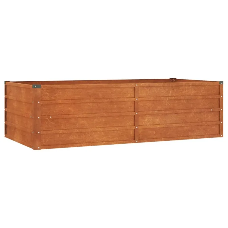 Myheimly Hochbeet, Hochbeet für Garten Balkon Terrasse, Kräuterhochbeet zum Selber Bauen, Gemüsebeet Pflanzkübel aus Metall, Grau Cortenstahl 160 x 80 x 45 cm – Bild 2