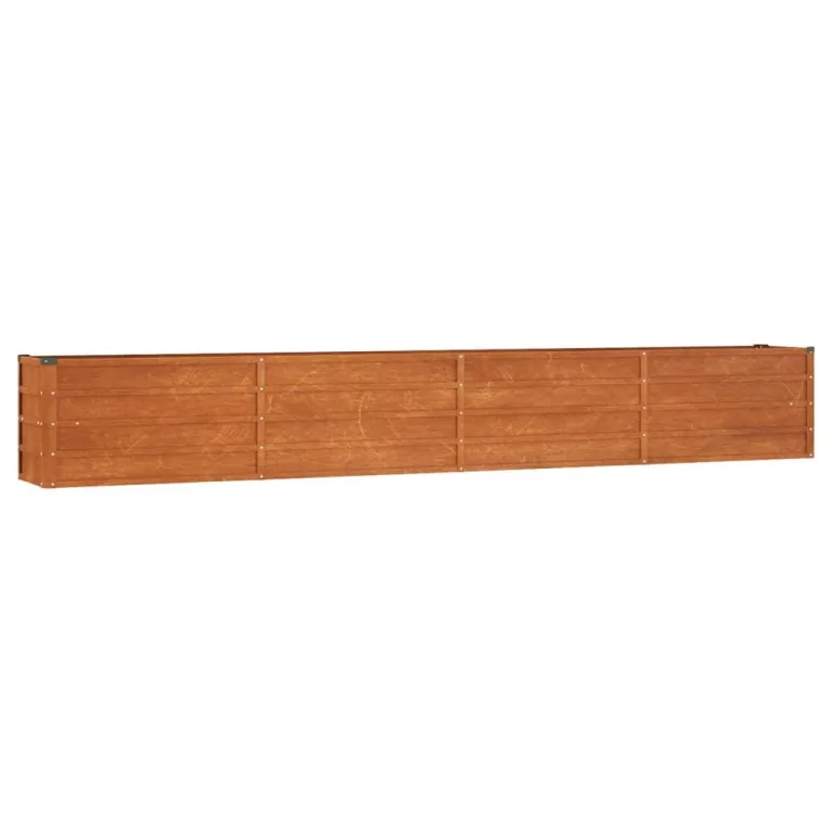 Myheimly Hochbeet, Hochbeet für Garten Balkon Terrasse, Kräuterhochbeet zum Selber Bauen, Gemüsebeet Pflanzkübel aus Metall, Grau Cortenstahl 320 x 40 x 45 cm – Bild 2