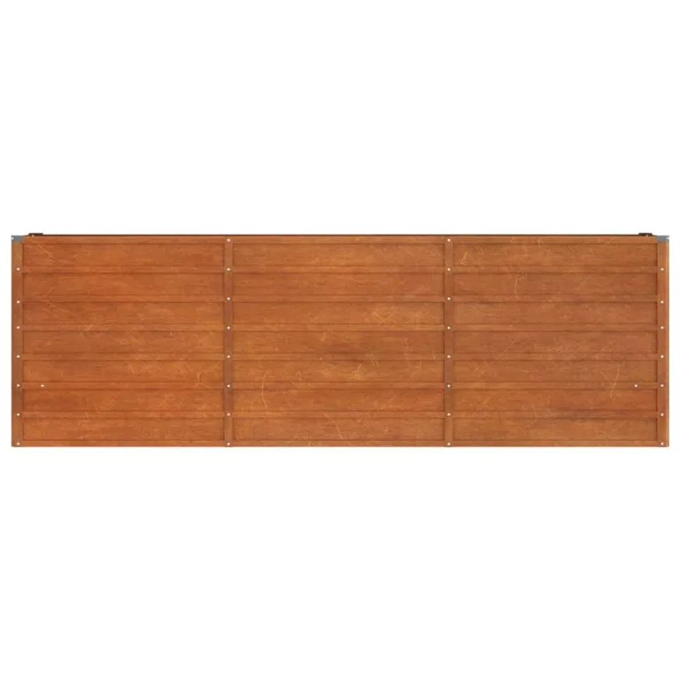 Myheimly Hochbeet, Hochbeet für Garten Balkon Terrasse, Kräuterhochbeet zum Selber Bauen, Gemüsebeet Pflanzkübel aus Metall, Grau Cortenstahl 240 x 40 x 77 cm – Bild 3