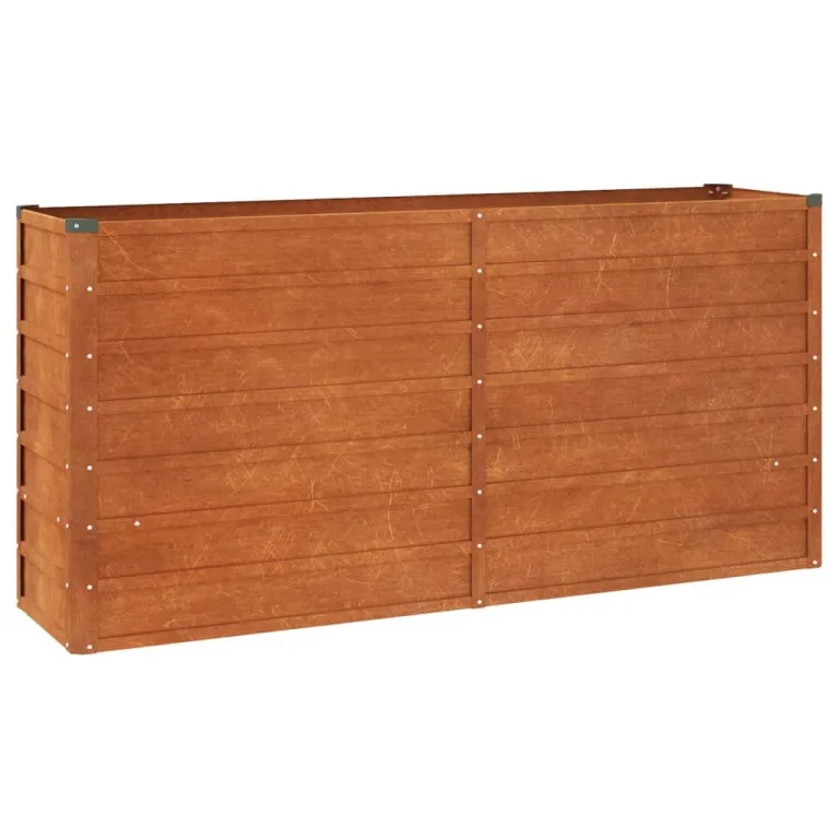 Myheimly Hochbeet, Hochbeet für Garten Balkon Terrasse, Kräuterhochbeet zum Selber Bauen, Gemüsebeet Pflanzkübel aus Metall, Grau Cortenstahl 160 x 40 x 77 cm – Bild 2