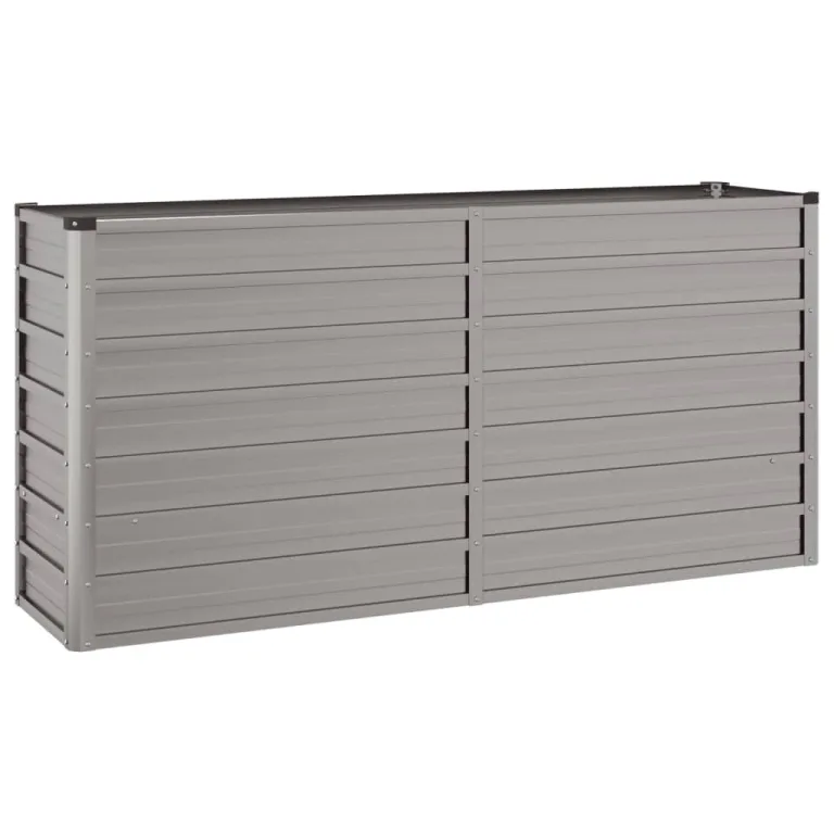 Myheimly Hochbeet, Hochbeet für Garten Balkon Terrasse, Kräuterhochbeet zum Selber Bauen, Gemüsebeet Pflanzkübel aus Metall, Grau Cortenstahl 160 x 40 x 77 cm – Bild 3