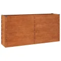 Myheimly Hochbeet, Hochbeet für Garten Balkon Terrasse, Kräuterhochbeet zum Selber Bauen, Gemüsebeet Pflanzkübel aus Metall, Grau Cortenstahl 160 x 40 x 77 cm - Thumbnail 2