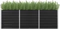 Hochbeet Pflanzkübel Pflanzbeet Gemüsebeet Gartenbeet Frühbeet Blumenkasten Pflanzkasten Garten Verzinkter Stahl Anthrazit 240 x 40 x 45 cm - Thumbnail 9