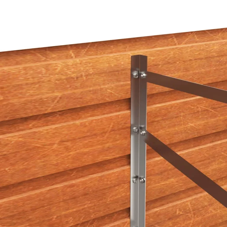 Myheimly Hochbeet, Hochbeet für Garten Balkon Terrasse, Kräuterhochbeet zum Selber Bauen, Gemüsebeet Pflanzkübel aus Metall, Grau Cortenstahl 400 x 80 x 45 cm – Bild 7