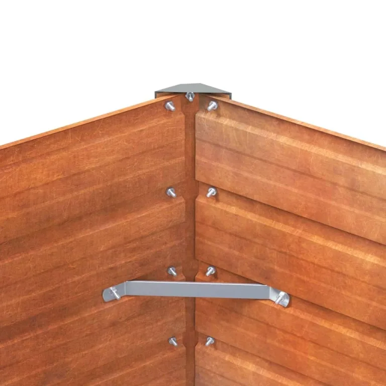 Myheimly Hochbeet, Hochbeet für Garten Balkon Terrasse, Kräuterhochbeet zum Selber Bauen, Gemüsebeet Pflanzkübel aus Metall, Grau Cortenstahl 100 x 40 x 77 cm – Bild 7