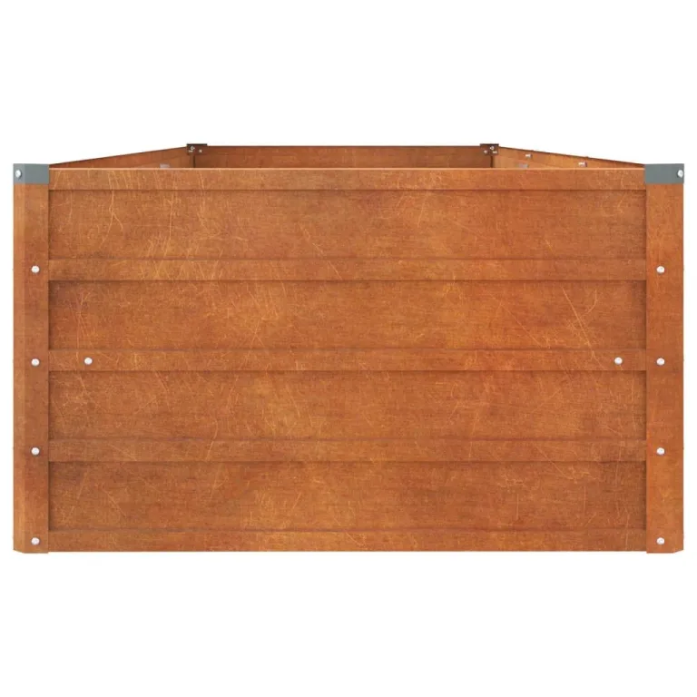 Myheimly Hochbeet, Hochbeet für Garten Balkon Terrasse, Kräuterhochbeet zum Selber Bauen, Gemüsebeet Pflanzkübel aus Metall, Grau Cortenstahl 240 x 80 x 45 cm – Bild 5