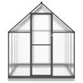 IKAYAA Gewächshaus mit Fundamentrahmen Gewächshaus Aluminium für den Garten Treibhaus Gartenhaus Winterfest Aufzucht Tomatenhaus Frühbeet und Pflanzenhaus-Anthrazit-169 x 169 x 202 cm - Thumbnail 3