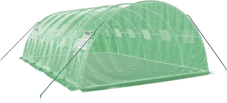 IKAYAA Folientunnel Gewächshaus 6 x 4 x 2 m Foliengewächshaus Gewächshaus Tomatengewächshaus Treibhaus Folientunnel, Fenster mit Insektenschutz, für Tomaten Grün – Bild 6