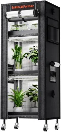 Spider Farmer 2025 Pflanzenständer Grow Lampe Kit, 4 Etagen Pflanze Regal mit 6 Stück 30cm Vollspektrum LED Lights und GrowZelt für Seed Starting Pflanzen Wachstum 40x30x120CM - Thumbnail 1