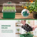 Selbstbewässerndes Saatgut-Startertablett mit zeitgesteuertem Wachstumslicht, 6 Packungen Pflanzen-Starter-Set mit Feuchtigkeitskuppeln, Mini-Gewächshaus für den Innenbereich, für - Thumbnail 5