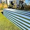 Hochbeet aus Metall 240x60x43 cm - Modulares 9-in-1 Hochbeete-Kit - Rostfreie Hochbeete für Garten aus Premium Zn-Al-Mg Stahl - Min. 20 Jahre Lebensdauer - 43 cm Hoch Gemüsebeet, Silber – Bild 2