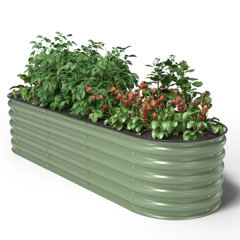UNIGARDIA Hochbeet aus Metall 200x60x43 cm - Modulares 6-in-1 Hochbeete-Kit - Rostfreie Hochbeete für Garten aus Premium Zn-Al-Mg Stahl - Min. 20 Jahre Lebensdauer - 43 cm Hoch Gemüsebeet, Anthrazit – Bild 9