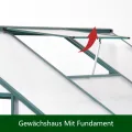 Aluminium Anlehngewächshaus Beistell Tomatengewächshaus klein Gewächshaus Dreitürig Treibhaus Ohne Rückwand 182x122X195 cm grün - Thumbnail 5