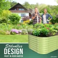 HOFGARTEN Hochbeet Metall 200x60x60 cm - Hochwertiges Gartenbeet aus Zn-Al-Mg Stahl - wetterfest & rostgeschützt - Modularer 6-in-1 Bausatz QuickGrow Plus (Salbei) - Thumbnail 6