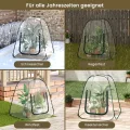 WOLTU Pop-up Mini-Gewächshaus, aus wasserdichtem PVC-Material, Feuchtigkeit im Sommer und Wärme im Winter aufrechterhalten, innen und außen verwendbar, 70 x 70 x 80 cm, transparent - Thumbnail 5