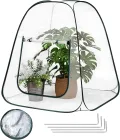 WOLTU Pop-up Mini-Gewächshaus, aus wasserdichtem PVC-Material, Feuchtigkeit im Sommer und Wärme im Winter aufrechterhalten, innen und außen verwendbar, 70 x 70 x 80 cm, transparent - Thumbnail 1