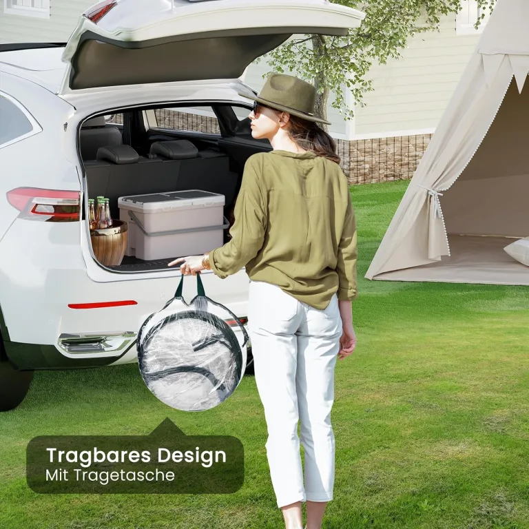 WOLTU Pop-up Mini-Gewächshaus, aus wasserdichtem PVC-Material, Feuchtigkeit im Sommer und Wärme im Winter aufrechterhalten, innen und außen verwendbar, 100 x 100 x 97 cm, transparent – Bild 6