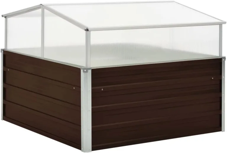 Gewächshaus im Garten Frühbeet 108x41x110 cm Frostschutz Pflanzen Winterschutz Gemüsehaus Treibhaus Winterfest Gerätehaus Tomaten Gewächshaus Balkone,Terrassen mit 4 Deckeln – Bild 10