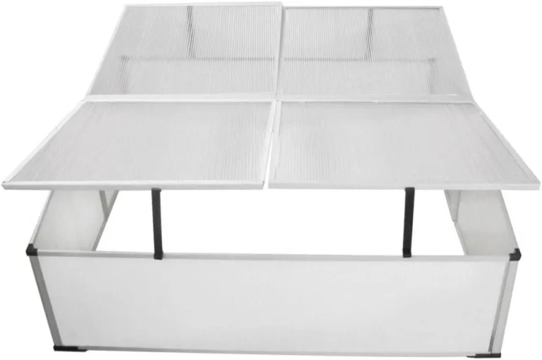 Gewächshaus im Garten Frühbeet 108x41x110 cm Frostschutz Pflanzen Winterschutz Gemüsehaus Treibhaus Winterfest Gerätehaus Tomaten Gewächshaus Balkone,Terrassen mit 4 Deckeln – Bild 5
