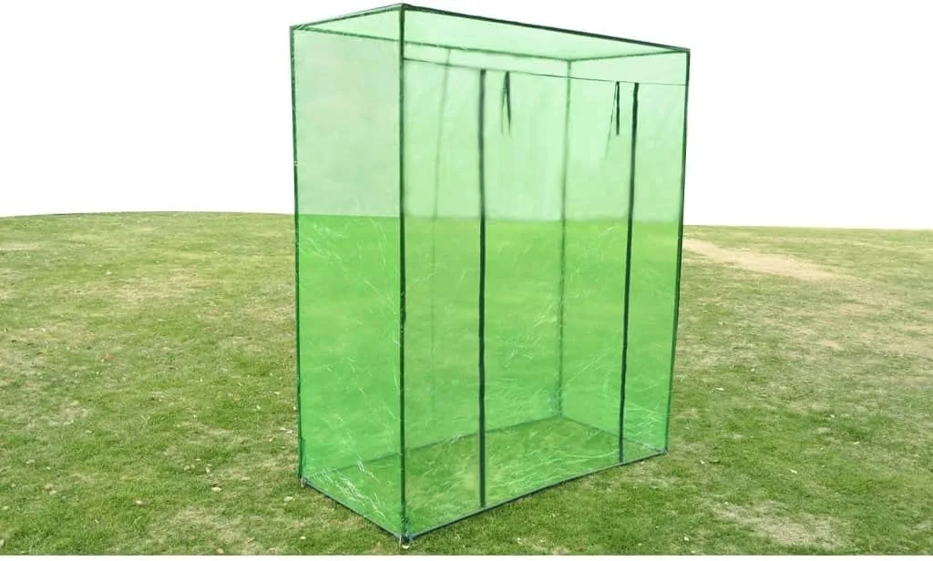 Gewächshaus 170x80x200 cm - Stahlrahmen PVC Frostschutz Pflanzen Winterschutz Gemüsehaus Treibhaus Winterfest Gerätehaus Tomatenhaus Winterschutzzelt