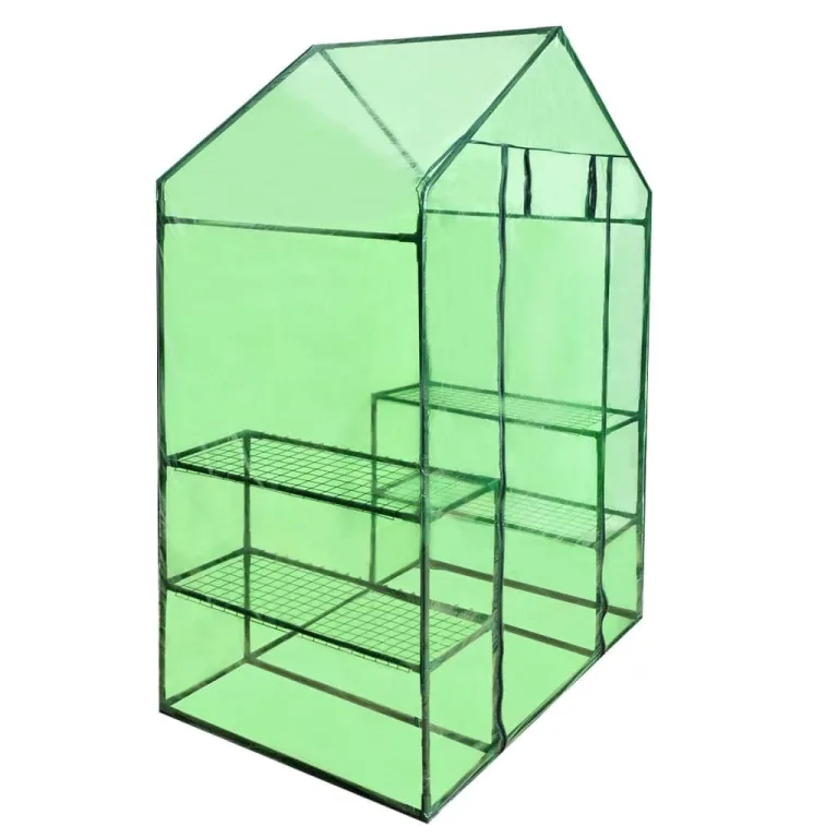 Puraday Gewächshaus Begehbar & Mobil 6x3x2 m - Stahlrahmen 18 m² Frostschutz Pflanzen Winterschutz Gemüsehaus Treibhaus Winterfest Gerätehaus Tomaten 8 Fenster – Bild 6