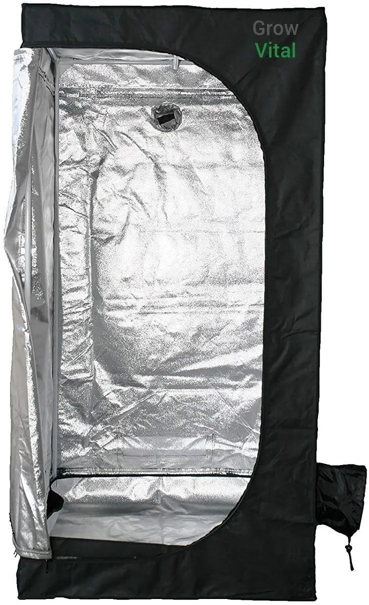 Growzelt für Pflanzen, Grow Box für Homegrow, Indoor Anbauzelt, Grow Tent mit Lichtdicht, Gewächshaus, schwarz, Pflanzzelt 60x60x160cm – Bild 2