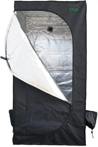 Growzelt für Pflanzen, Grow Box für Homegrow, Indoor Anbauzelt, Grow Tent mit Lichtdicht, Gewächshaus, schwarz, Pflanzzelt 60x60x160cm – Bild 9