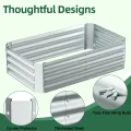 Ohuhu 3 in 1 Hochbeet Metall mit Gewächshaus Frühbeet & PVC Foliengewächshaus, Hochbeet Frühbeet mit Tomatenhaus Kräuterbeet mit Stahlrahmen Blumenkasten für Garten 120×60×30 cm - Thumbnail 8