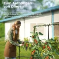 KING BIRD Hochbeet mit Rankgitter, Pflanzkasten Gartenkasten Frühbeet Kräuterbeet mit Gitterspalier für Garten, Klettergemüse, Blumen,180x90x30 cm, Dunkelgrau - Thumbnail 6