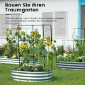 KING BIRD Hochbeet mit Rankgitter, Pflanzkasten Gartenkasten Frühbeet Kräuterbeet mit Gitterspalier für Garten, Klettergemüse, Blumen,180x90x30 cm, Dunkelgrau - Thumbnail 8