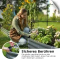 KING BIRD Hochbeet mit Rankgitter, Pflanzkasten Gartenkasten Frühbeet Kräuterbeet mit Gitterspalier für Garten, Klettergemüse, Blumen,180x90x30 cm, Dunkelgrau - Thumbnail 9