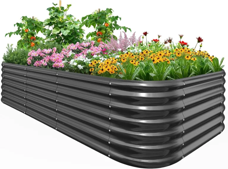 Quictent Hochbeet Metall Pflanzbeet, Stabiles Frühbeet Ohne Boden, Gartenbeet 240×120×62 cm, Extragroße Pflanzkasten für Balkon & Garten, Garu – Bild 1