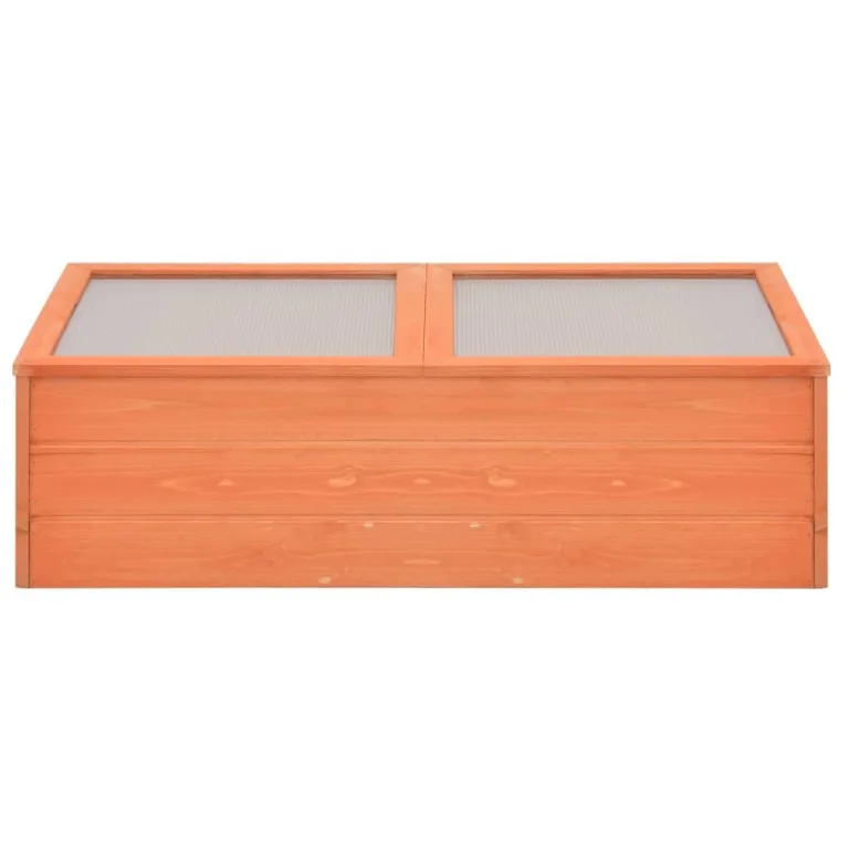 Holz Frühbeet mit 2 PC-Platten, Frühbeetkasten, Garten Gewächshaus, Hochbeet Treibhaus, UV-beständig und wetterfest, Pflanzbeet, 100 x 50 x 34 cm – Bild 2