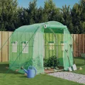 Gewächshaus mit Stahlrahmen Grün 4 m² 2x2x2 m, Frühbeet, Tomatenhaus, Treibhaus, Greenhouse, Garten Zubehör - Thumbnail 1