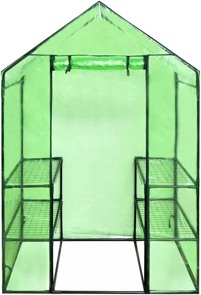 Begehbares Gewächshaus mit 4 Regalen, Frühbeet, Tomatenhaus, Treibhaus, Greenhouse, Garten Zubehör – Bild 5
