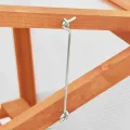 3 stufiges Frühbeet aus Holz, Mini Gewächshaus mit 2 Regalen & 2 Türen, Frühbettkasten Pflanzenhaus Pflanzschrank Pflanzenschrank Aufzuchtschrank für Garten & Balkon, 60x45x100 cm - Thumbnail 5