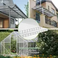 VOUNOT® 14x Doppelstegplatten 4mm aus Polycarbonat, klar & zuschneidbar, UV-beständig & bruchsicher, Hohlkammerplatten 60,5x121cm (10,3m²) für Gewächshaus, Carport & Überdachung - Thumbnail 3