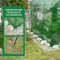 SPECILITE Begehbares Gewächshaus, 142 x 214 x 190 cm, robustes kleines Pflanzenhaus mit dicker PE-Abdeckung und Stahlrahmen, für Garten, Außen, Innenbereich, Grün - Thumbnail 4