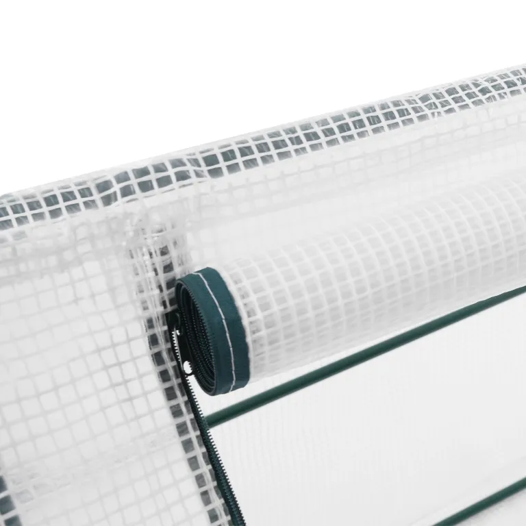 Kleines Gewächshaus PVC Wetterbeständige Foliengewächshaus Frühbeet Transparent mit Rollfenster für Garten Balkon Aufzucht (Grün, 270×90×90cm) – Bild 8
