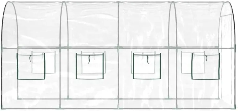Gewächshaus Transparent 160x400x190 cm PVC & Stahl, Frühbeet, Tomatenhaus, Treibhaus, Greenhouse, Garten Zubehör – Bild 5