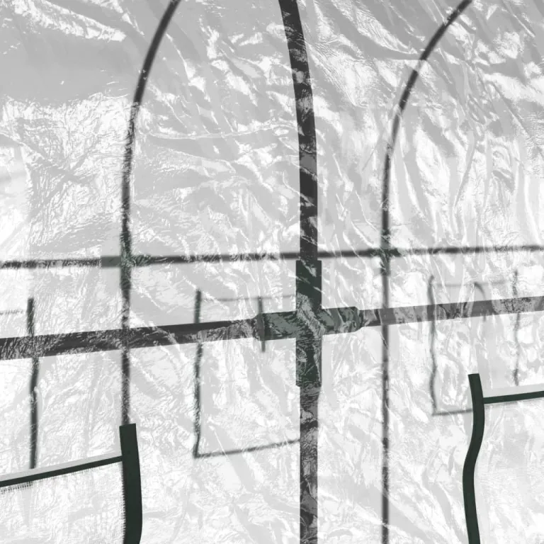 Gewächshaus Transparent 160x400x190 cm PVC & Stahl, Frühbeet, Tomatenhaus, Treibhaus, Greenhouse, Garten Zubehör – Bild 6