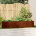 vidaXL Pflanzkübel Rostig 200x40x40 cm Wetterfester Stahl, Pflanzschale, Garten-Garten-Pflanzkübel, Outdoor-Pflanzgefäß, Hochbeet, Pflanzgefäß - Thumbnail 2