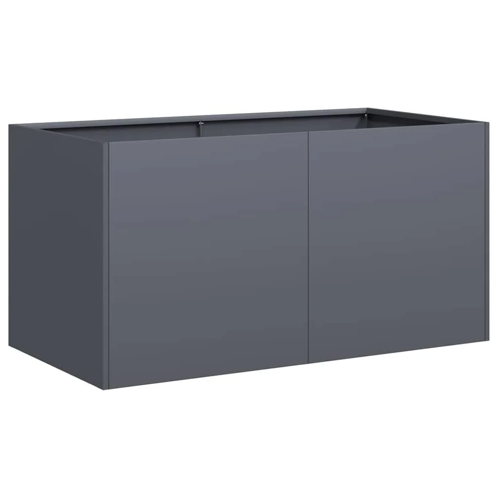 vidaXL Pflanzkübel Anthrazit 80x40x40 cm Kaltgewalzter Stahl, Pflanzschale, Garten-Garten-Pflanzkübel, Outdoor-Pflanzgefäß, Hochbeet, Pflanzgefäß - Bild 1